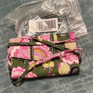 Vera Bradley Green and Pink Floral Crossbody Bag